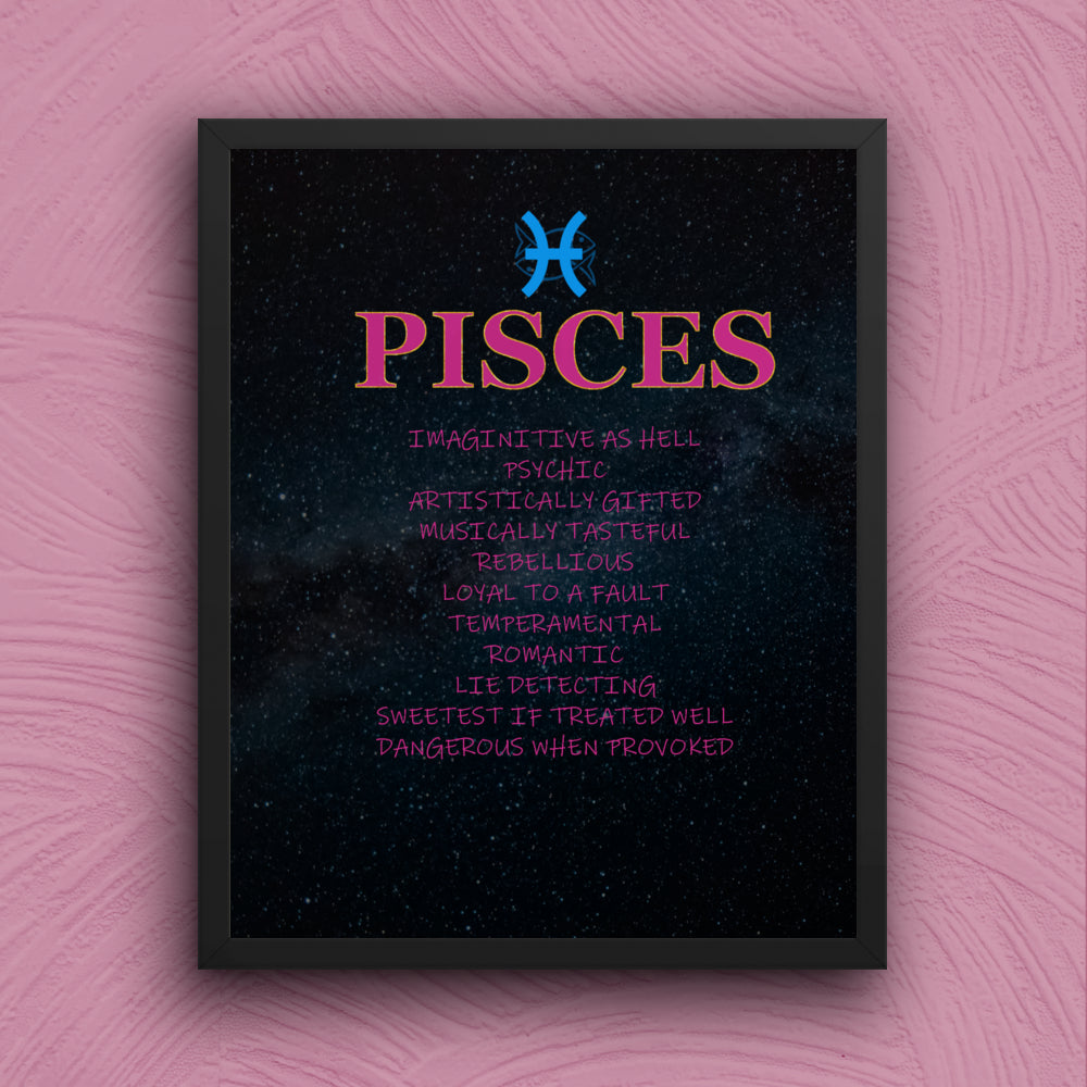 Pisces Star Sign Poster Print