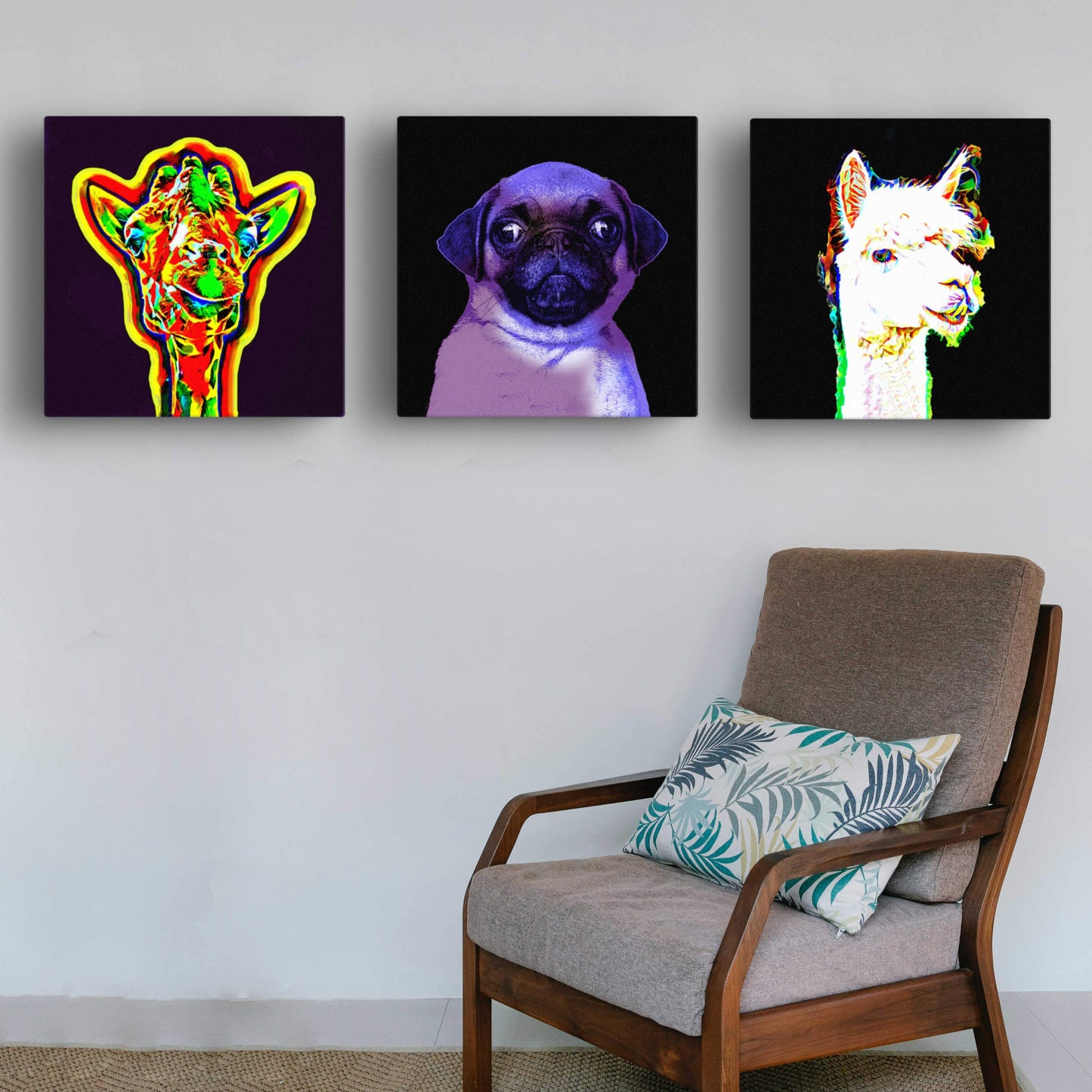 Pug Luminance Canvas Print