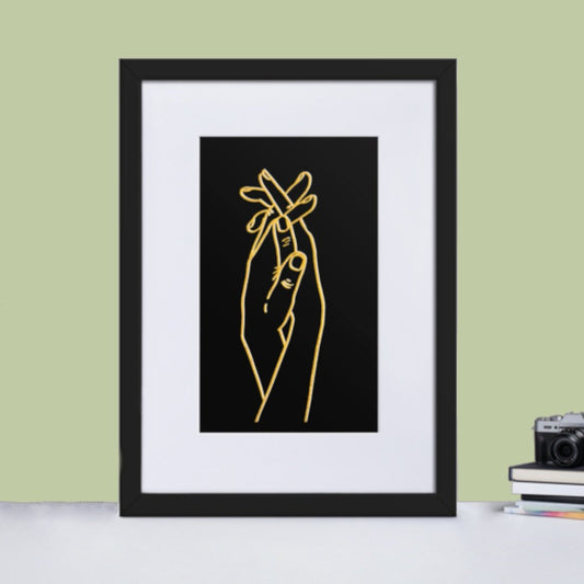 Interlocking Hands Framed Print