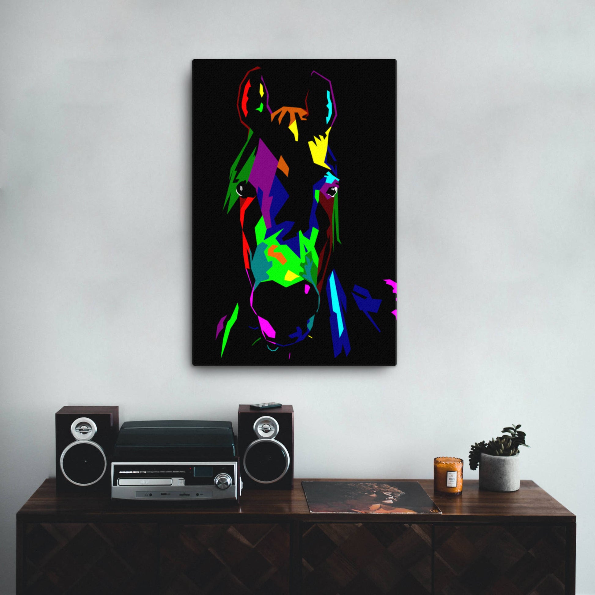 horse wpap canvas art print
