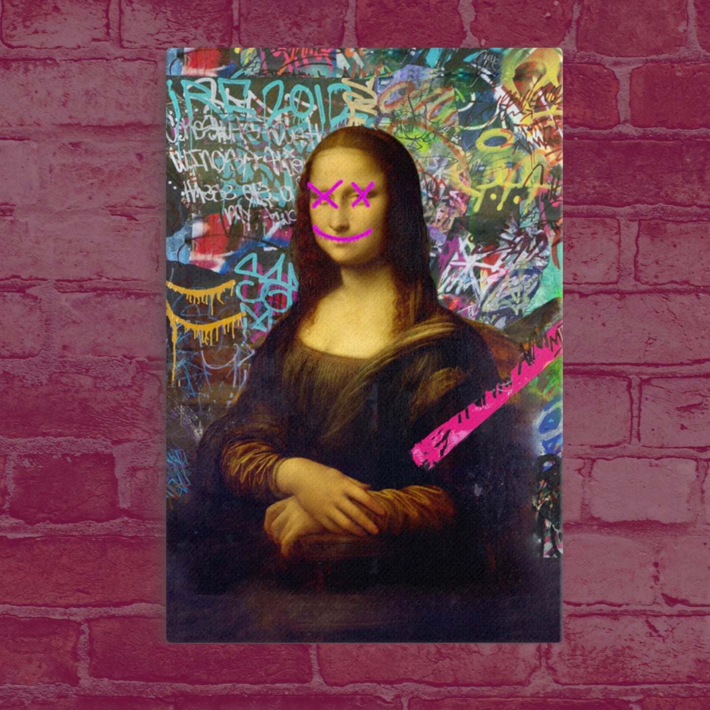 Mona Lisa Punk'd Canvas Print