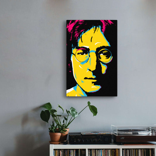 john lennon pop art wpap canvas wall art