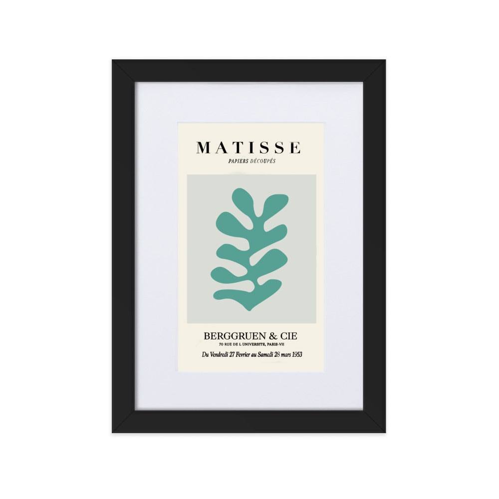 Matisse Leaf cut-out Papier Découpés Framed Print