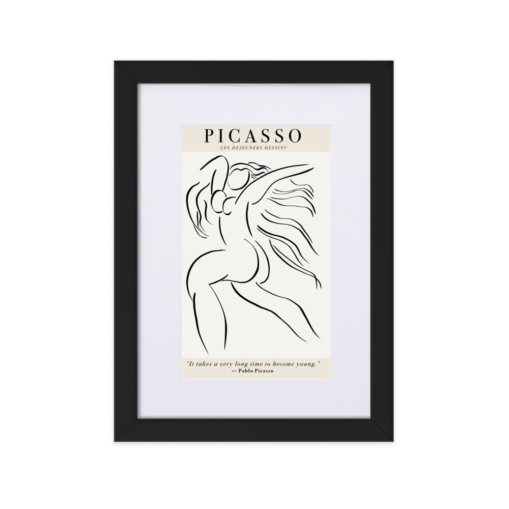 Picasso Les dejeuners dessins Framed Print