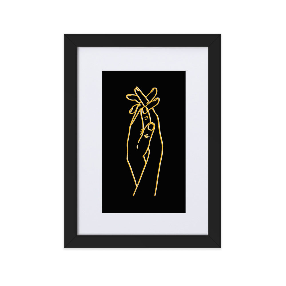 Interlocking Hands Framed Print