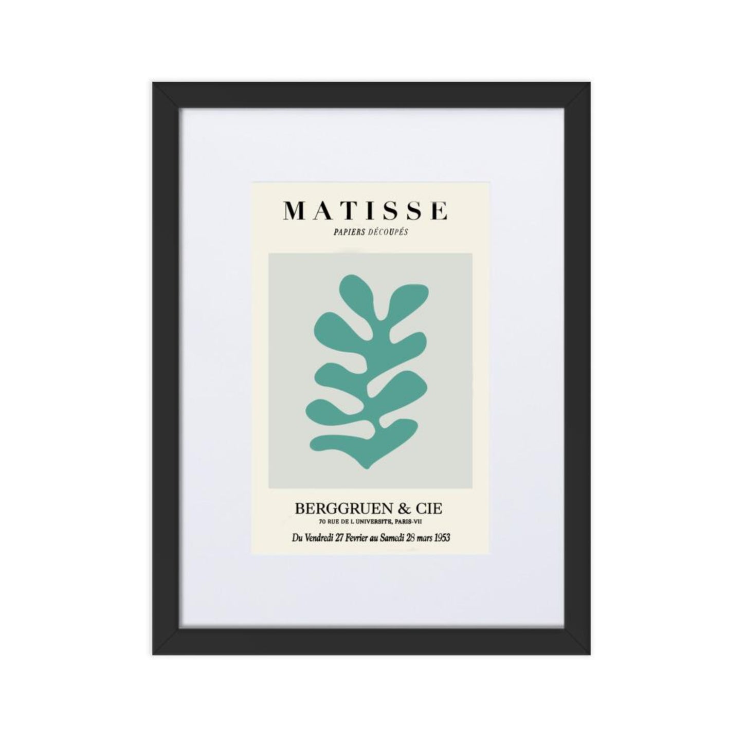 Henri Matisse Leaf cut-out Papier Découpés framed wall art print