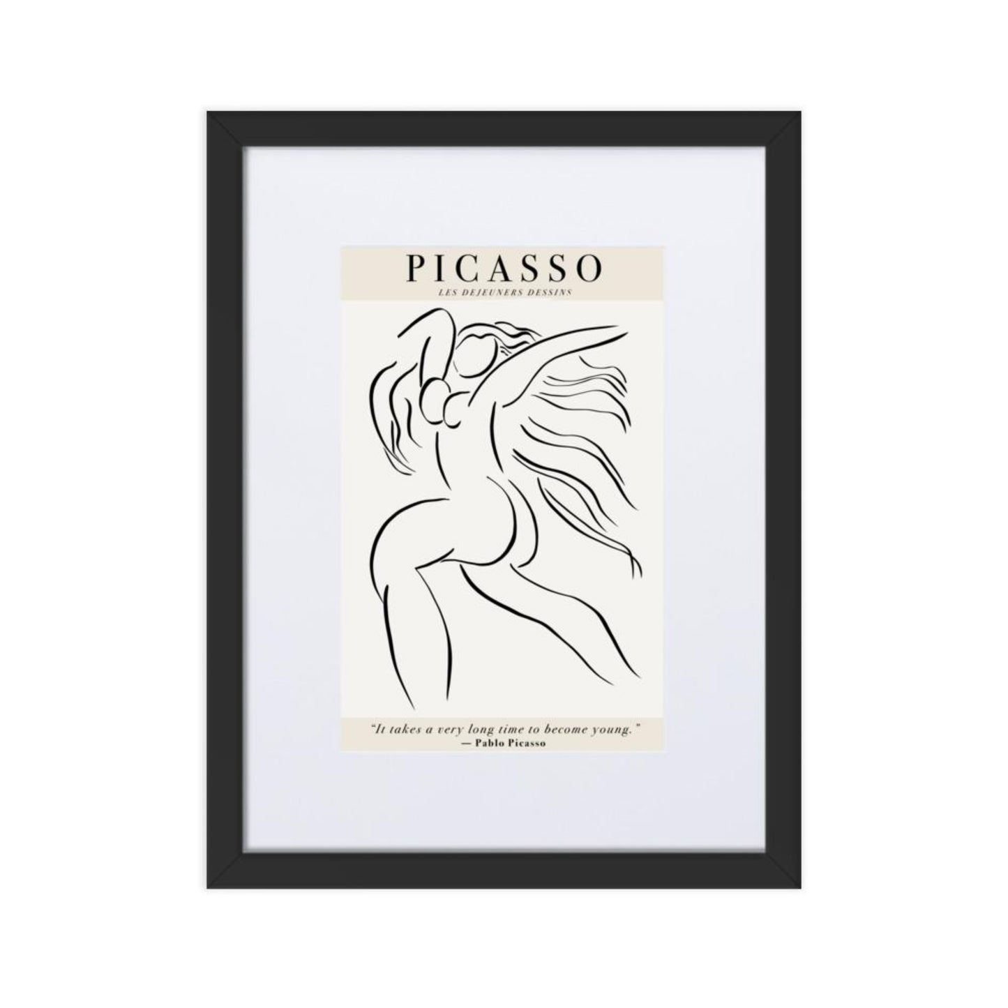 Picasso les dejeuners dessins framed art print