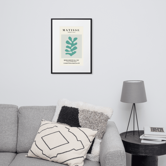 mock-up of Henri Matisse Leaf cut-out Papier Découpés framed wall art print
