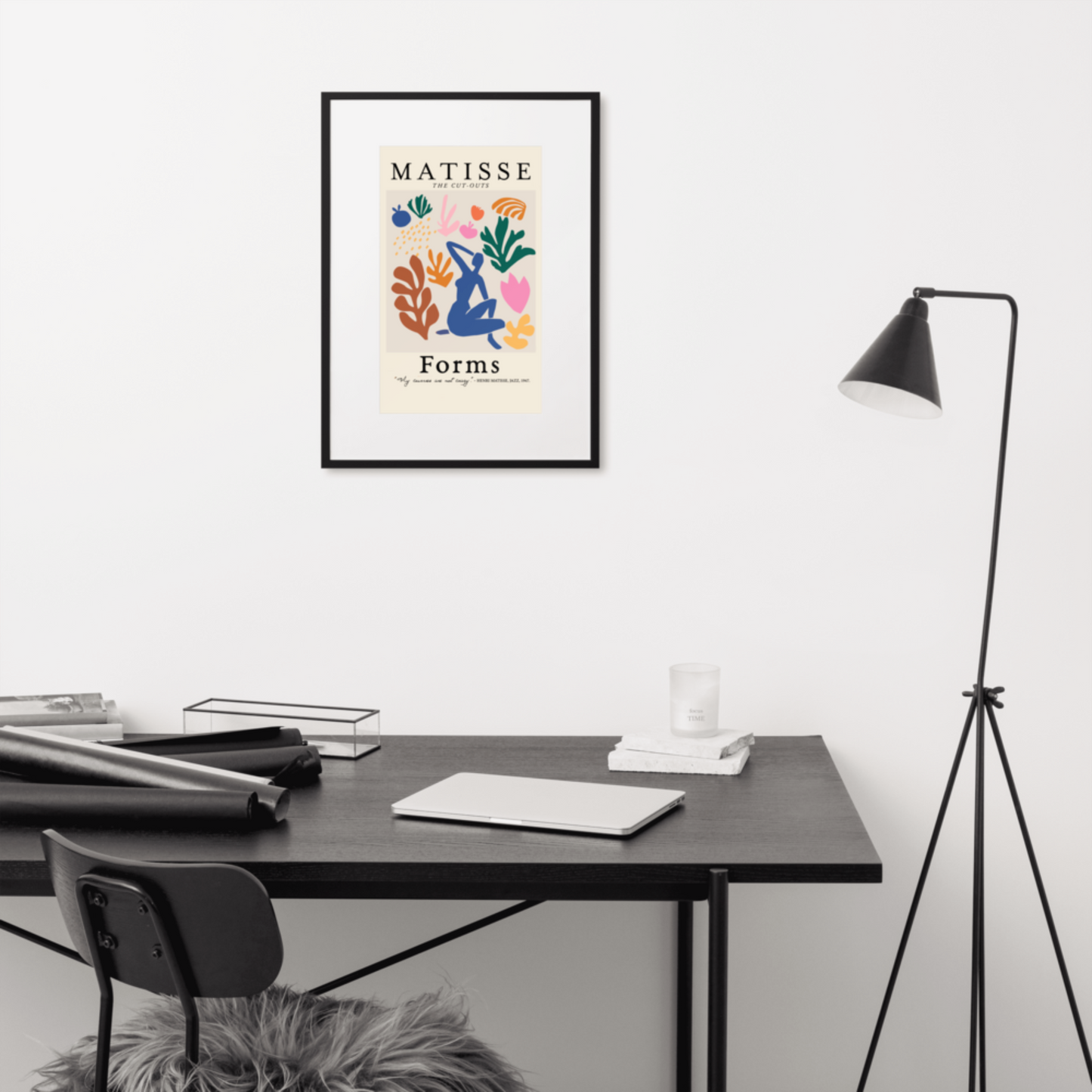 mocl-up of henri matisse forms wall art print