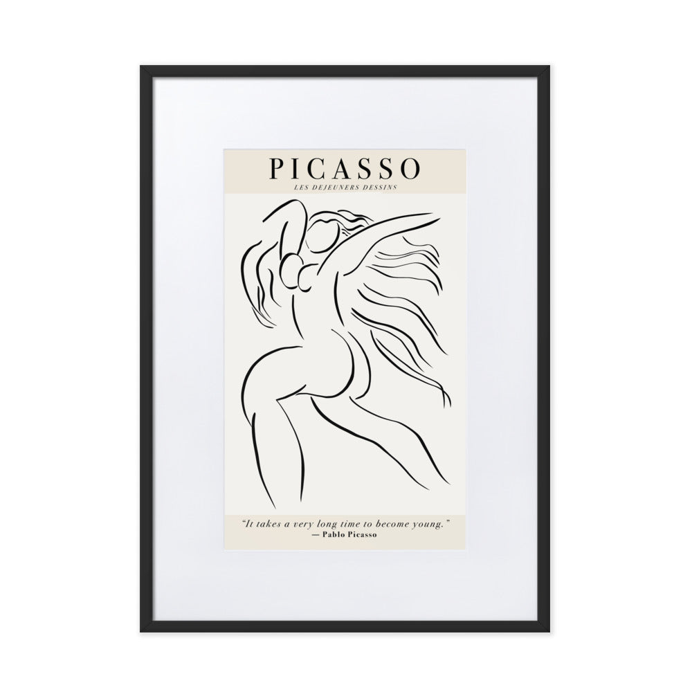 Picasso Les dejeuners dessins Framed Print