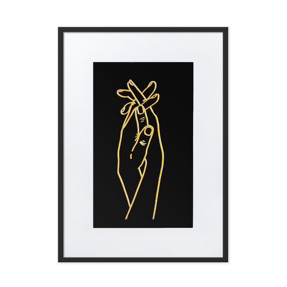 Interlocking Hands Framed Print