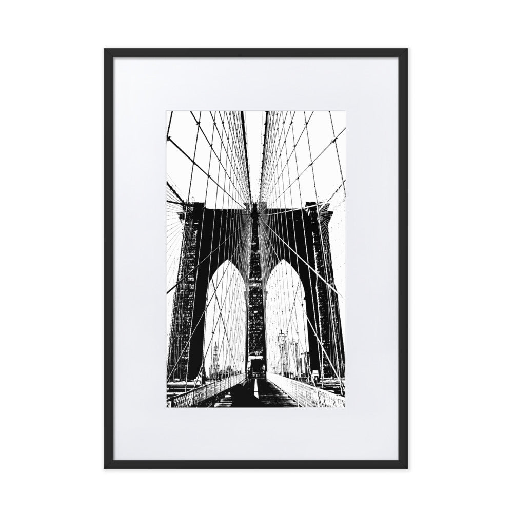 Brooklyn Bridge, New York Framed Print