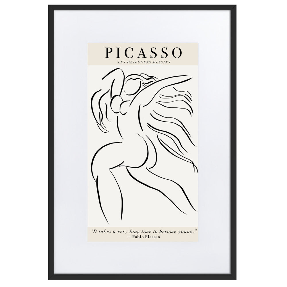 Picasso Les dejeuners dessins Framed Print