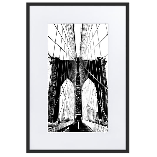 Brooklyn Bridge, New York Framed Print
