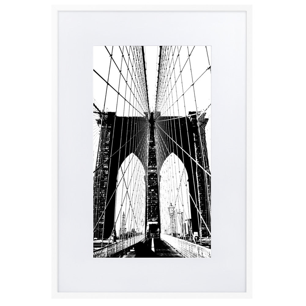 Brooklyn Bridge, New York Framed Print