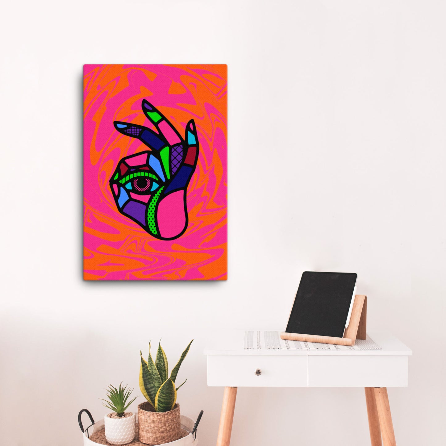 abstract pop art canvas wall art print