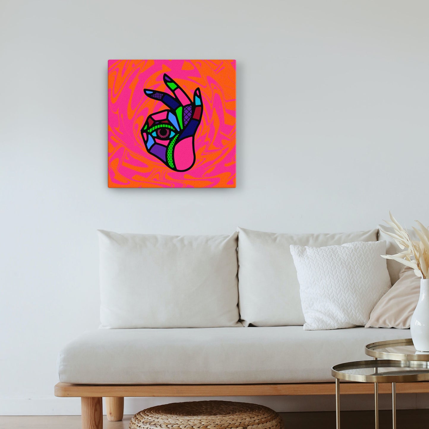abstract pop art canvas wall art print