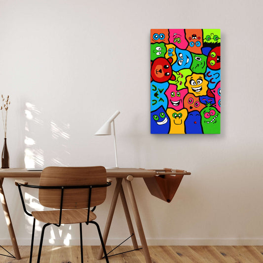 the cartoon canvas wall art