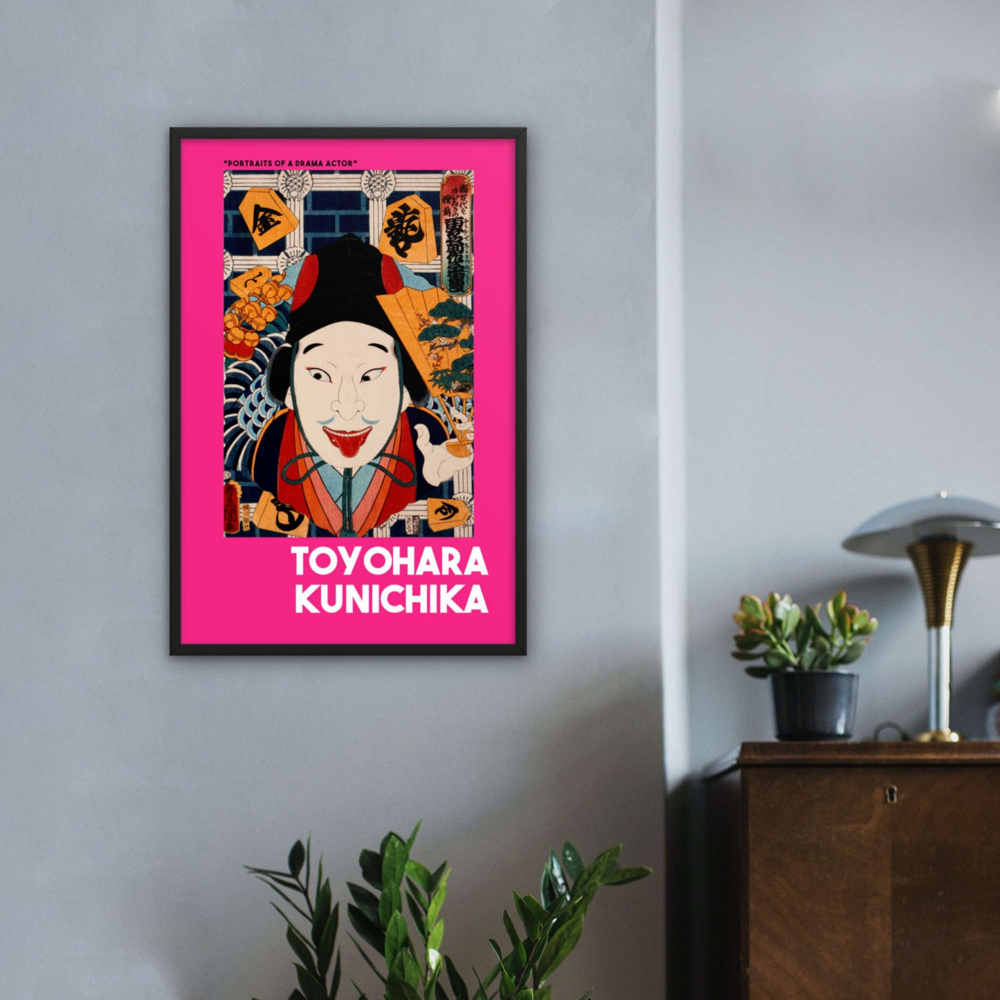 Toyohara Kunichika - Portraits of a Drama Actor Framed Print