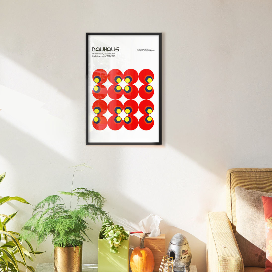 Bauhaus Rotating Radiance Framed On Wall