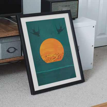 Birds Of The Sun Boho Framed Print