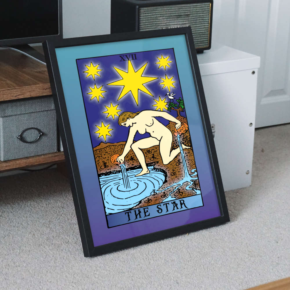 The Star tarot card poster print 
