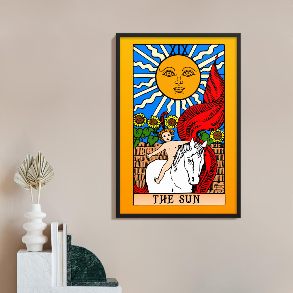 The Sun Tarot Card Framed Print