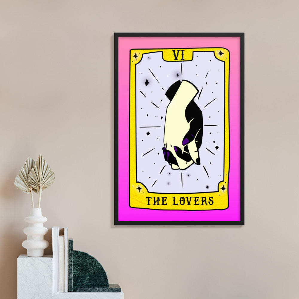 The Lovers tarot card poster print 
