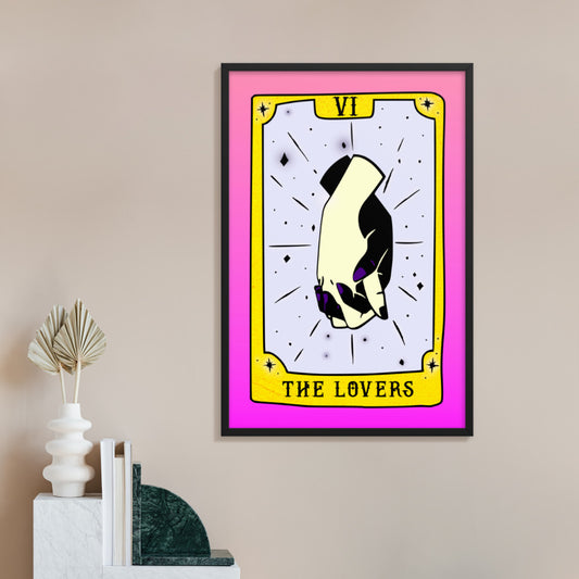 The Lovers tarot card poster print 
