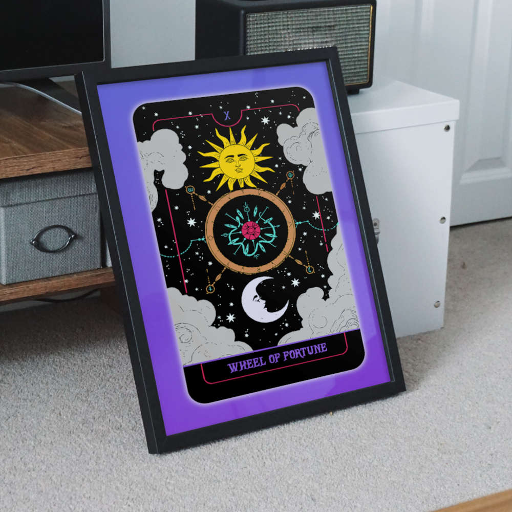 Wheel of Fortune tarot card poster print 
