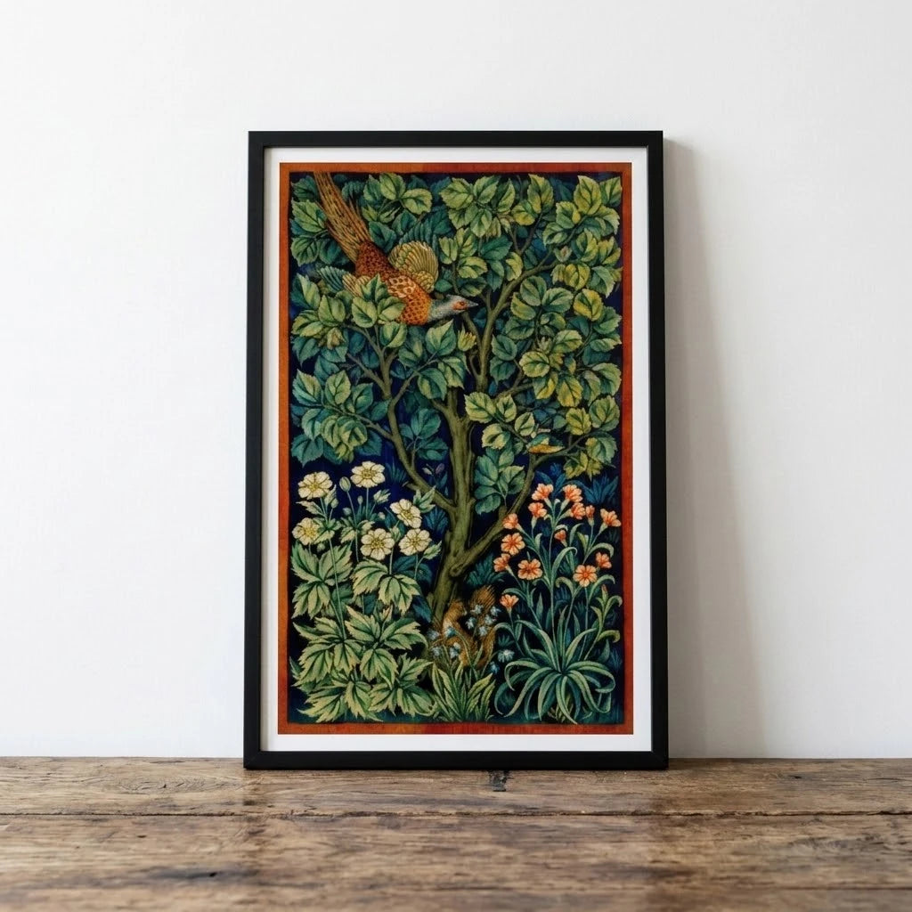 William Morris Cock Pheasant print framed or unframed