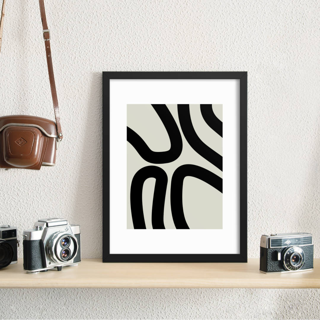 Abstract Lines Framed Print