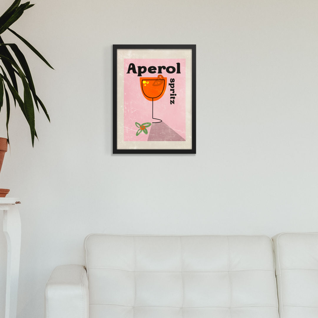 Aperol Spritz Cocktail Poster Print