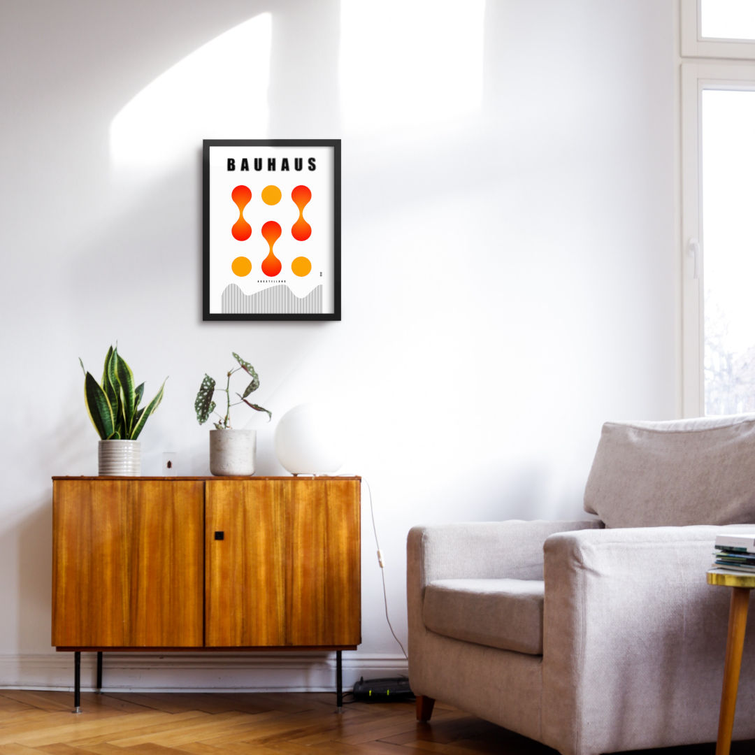 Bauhaus lava drop wall art print 