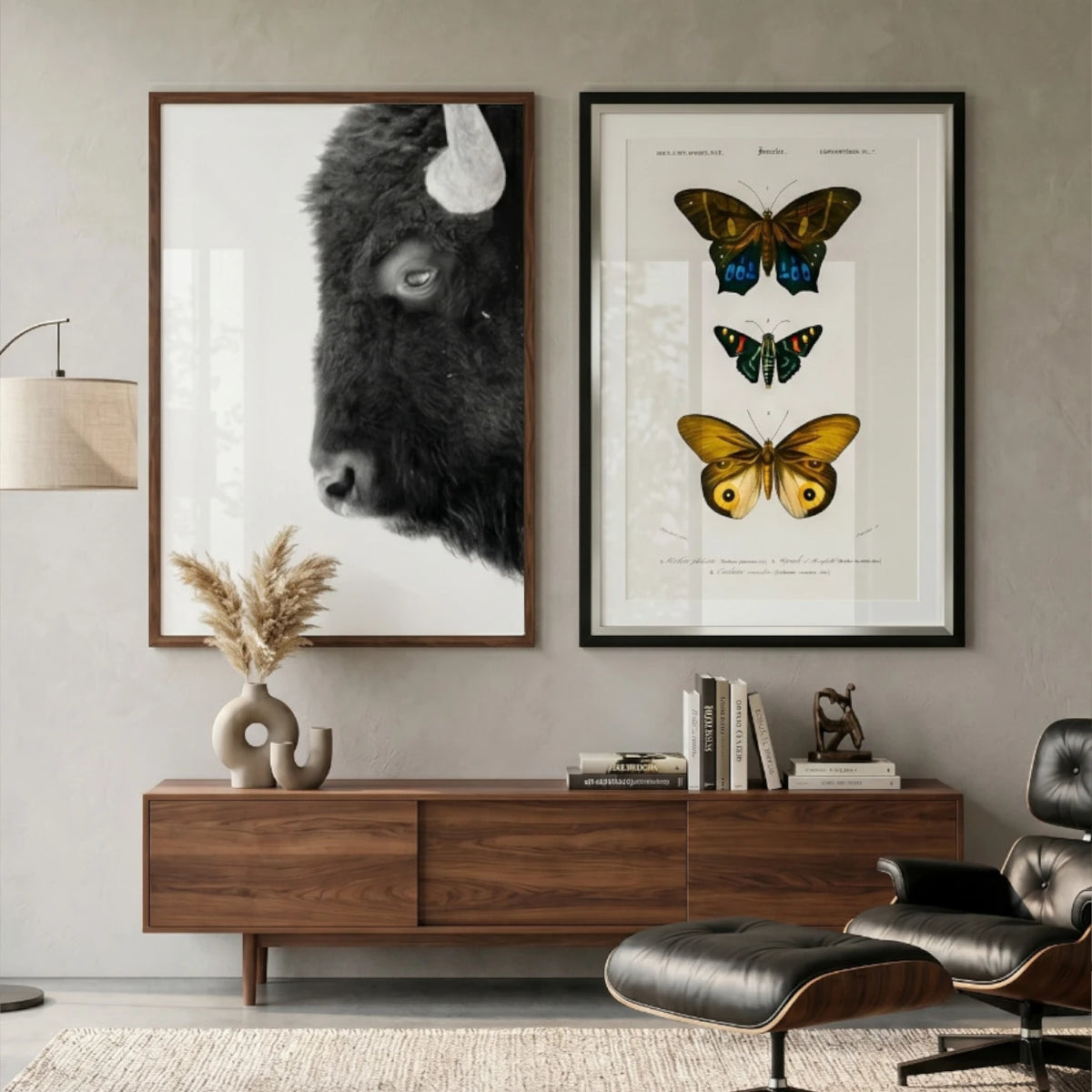 Mono Bison Print