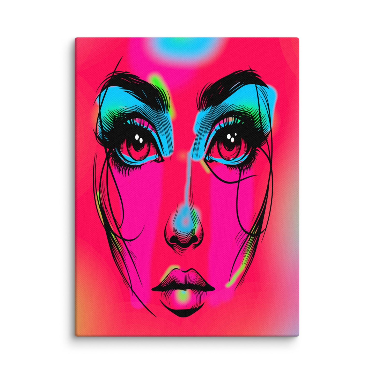 Neon Expression Canvas Print