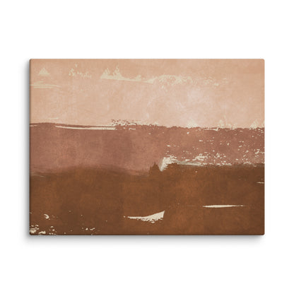Mahogany Parallels Abstract Canvas Print