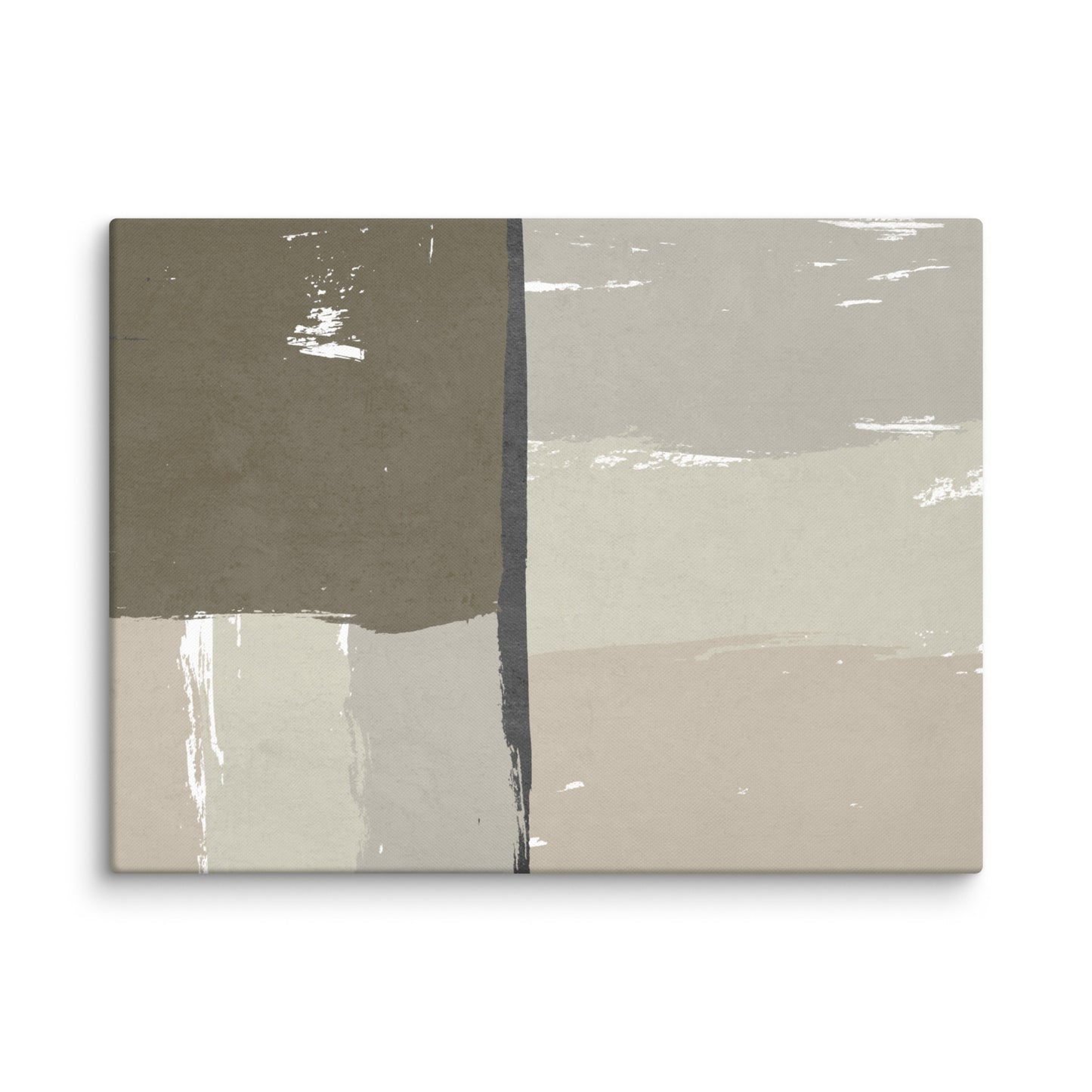 Tan Territories Abstract Canvas