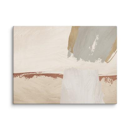 Beige Bravuras Abstract Canvas Print