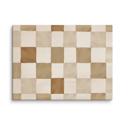 Desert Checkers Abstarct Canvas Print