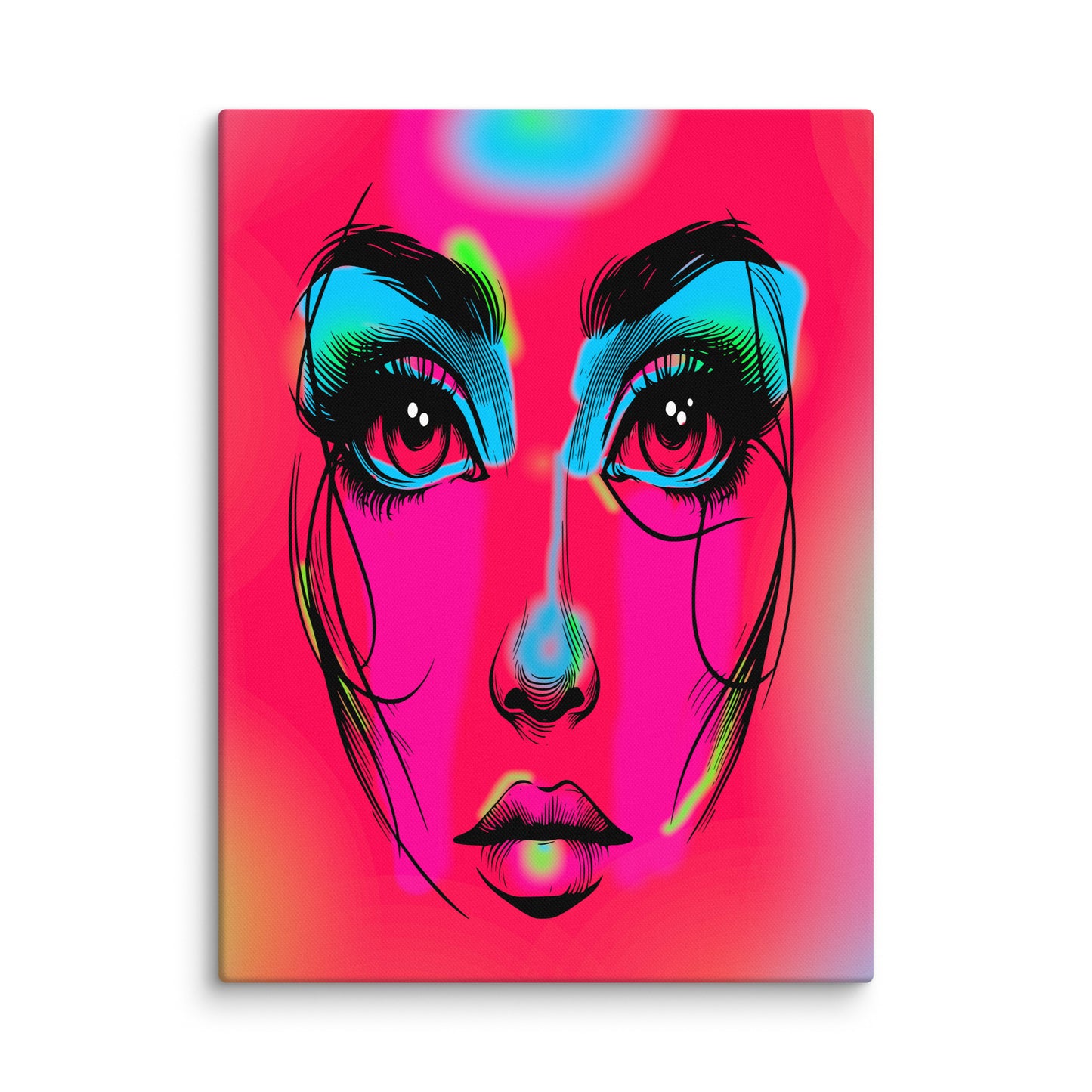 Neon Expression Canvas Print