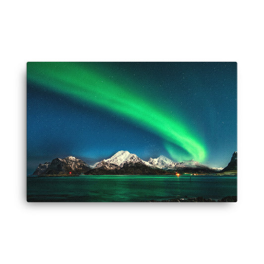 Celestial Dance of the Aurora Canvas Print