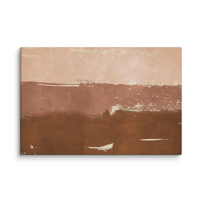 Mahogany Parallels Abstract Canvas Print