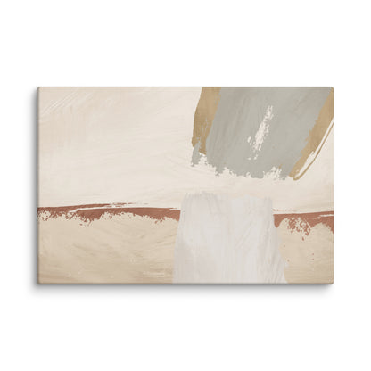 Beige Bravuras Abstract Canvas Print