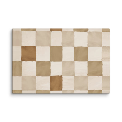 Desert Checkers Abstarct Canvas Print