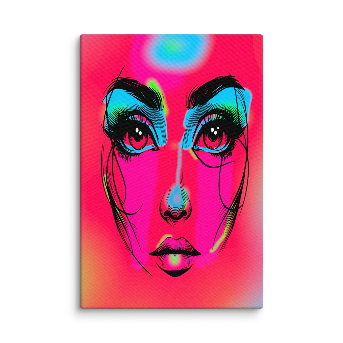 Neon Expression Canvas Print