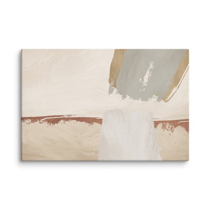 Beige Bravuras Abstract Canvas Print