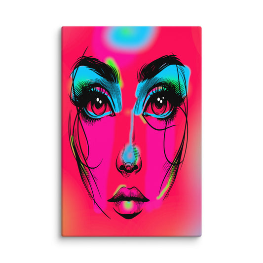 Neon Expression Canvas Print