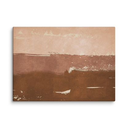 Mahogany Parallels Abstract Canvas Print