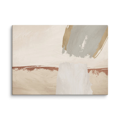 Beige Bravuras Abstract Canvas Print